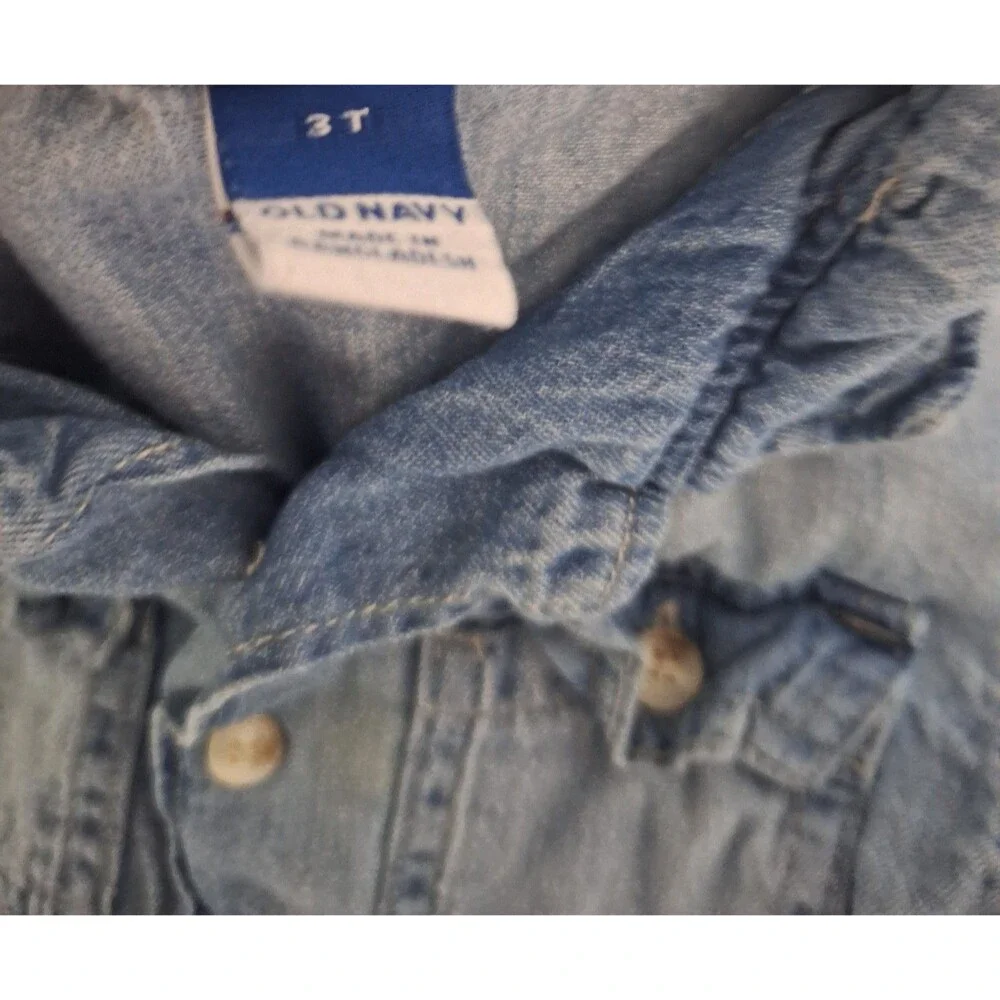 Old Navy 3t girls button up denim‎ shirt